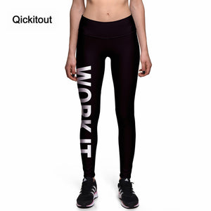 Qickitout Leggings Workit 3D Print